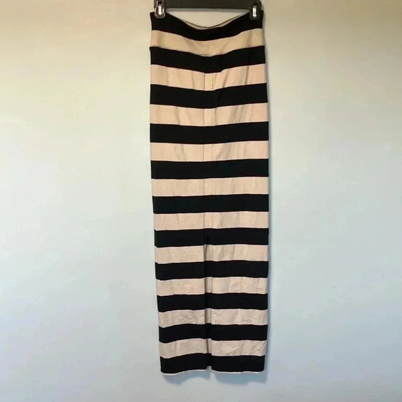 Free  People beige black striped maxi skirt - Picture 2 of 4
